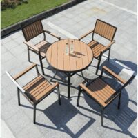 MOB.GR.SET POLYWOOD 1M.ROT.80X80X74 + 4S ETP-PY302-N