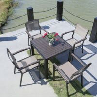 MOB.GR.SET POLYWOOD 1M 80X80X74 + 4S ETP-TSL-409N