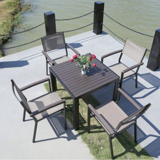 MOB.GR.SET POLYWOOD 1M 80X80X74 + 4S ETP-TSL-409N