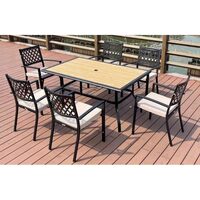 MOB.GR.SET DINING M+6S BLACK JH-074