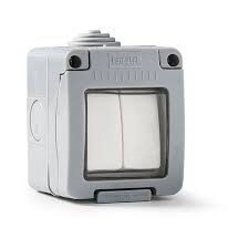 INTR.APLICAT DUBLU ILUM.IP55 10A 250V 19072