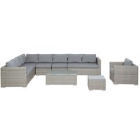 MOB.GR.SET SOFA 8P M+COLT+2F GREY JH-092