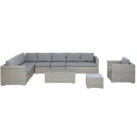 MOB.GR.SET SOFA 8P M+COLT+2F GREY JH-092