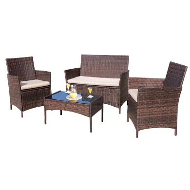 MOB.GR.SET SOFA 4P M+3F MARO JH-046BR