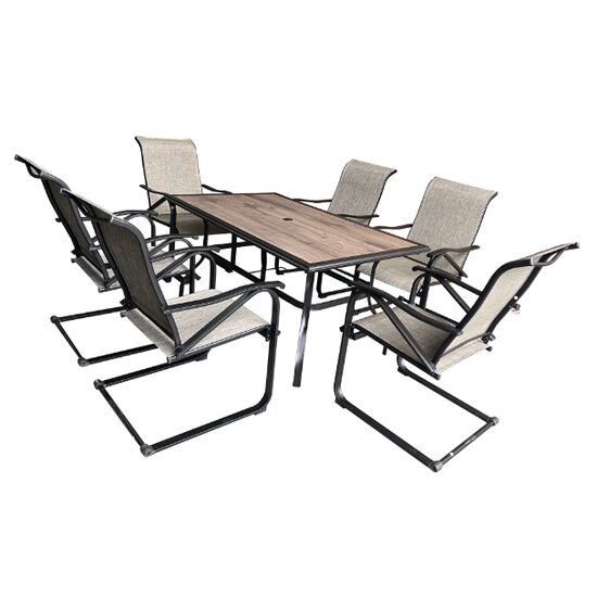 MOB.GR.SET DINING M+6S GREY JH-073