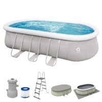 PISCINA GONF.OVAL GREY 610X360X122 17023EU