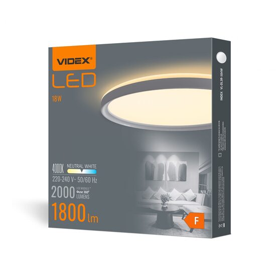 PLAFONIERA VIDEX-LED-CEILING-DL3R-18W-WHITE-4K VL-DL3R-184W