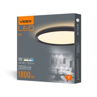 PLAFONIERA VIDEX-LED-CEILING-DL3R-18W-BLACK-4K VL-DL3R-184B