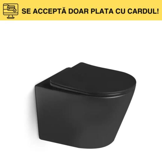 VAS WC SUSPENDAT+CAPAC 525X360X350 black mat L026