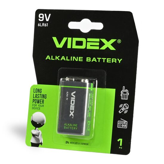 BATERIE ALCALINA VIDEX 6LR61/9V 1BUC
