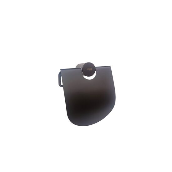 SUPORT HARTIE IGIENICA CU CAPAC NEGRU MAT 30633-B