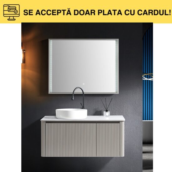 MOB.BAIE+OGLINDA 100X50 PVC RF-6815-100 3c pe blat