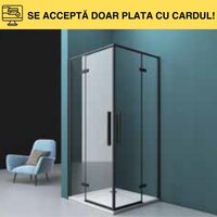 CAB.DUS MOSS01 900X900X1950 MATT BLACK