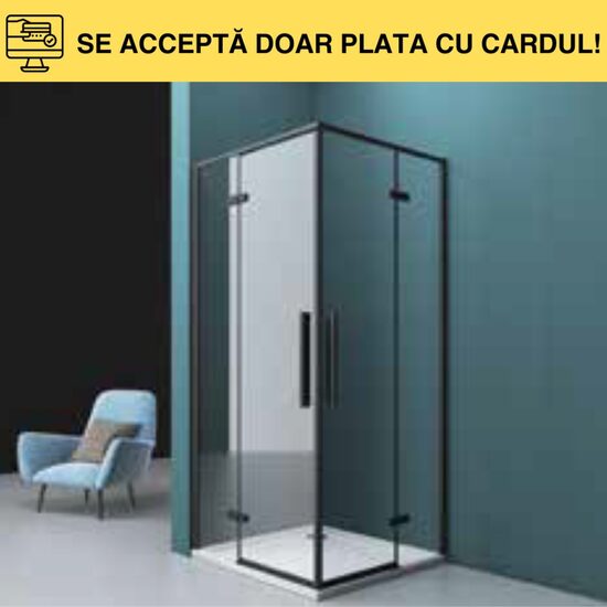 CAB.DUS MOSS01 900X900X1950 MATT BLACK