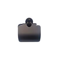 SUPORT HARTIE IGIENICA CU CAPAC NEGRU MAT 8733-B