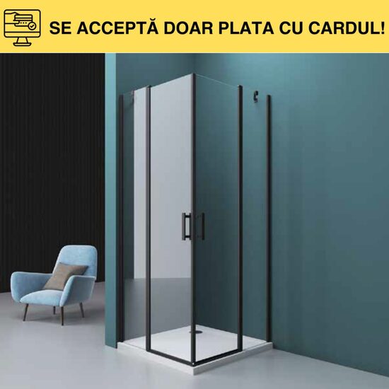 CAB.DUS TUPLA1 1000X1000X1950 MATT BLACK