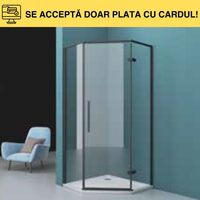 CAB.DUS MOSS03 900X900X1950 MATT BLACK