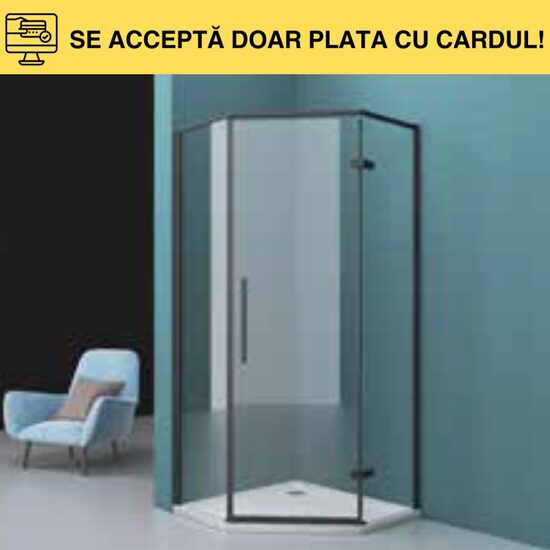 CAB.DUS MOSS03 900X900X1950 MATT BLACK