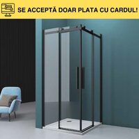 CAB.DUS SILENCE1 900X900X1950 MATT BLACK