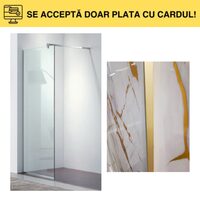 PARAVAN DUS ST.8MM WR5SM 100X195 BRUSHED GOLD