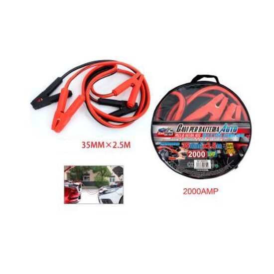 CLESTE BATERRY CLAMPS RED-BLACK 2000755