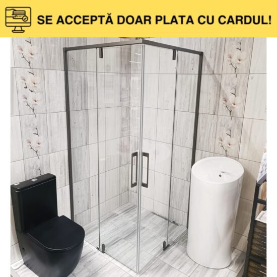 CAB.DUS PRO.GUN METAL 2c EVO-7608-9090gr 900x900x2000