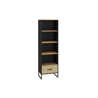 COLT 03 ETAJERA 1D1S CRAFT ZLOTY/CZARNY-STAL PREMIUM(STEJAR AURIU/NEGRU-OTEL)