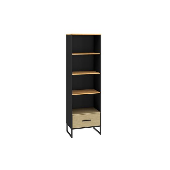 COLT 03 ETAJERA 1D1S CRAFT ZLOTY/CZARNY-STAL PREMIUM(STEJAR AURIU/NEGRU-OTEL)