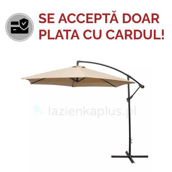 UMBRELA PARASOL BANANA TAUPE 3M