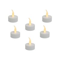 XMAS SET CANDELE CU LED ALB+GALBEN CD6/WH