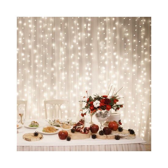 XMAS PERDEA LUMINI LED 150 LED ALB R KKF158/WH