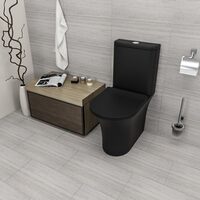 VAS WC COMPACT RIMLESS FLUSH B-2366A BLACK MATT