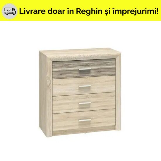 CASTEL 11 SONOMA DESCHIS(JASNA)/MDF SONOMA TRUFEL COMODA