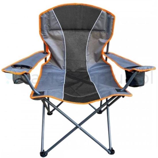 SCAUN CAMPING GRAFIT ORANGE KRZESLO KEMPI MIRPOL