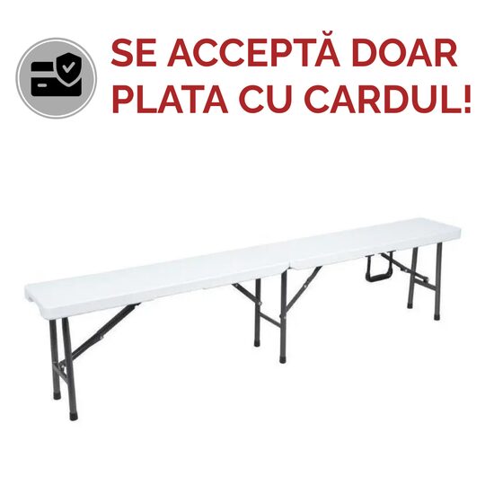 BANCA PLIABILA 180CM ALB