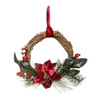 XMAS CORONITA POINSETTIA 38CM 176857 JJA 