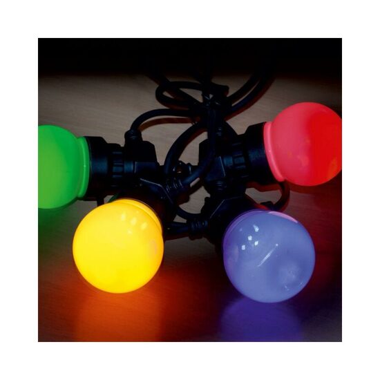 XMAS GHRLANDA PARTY LED PT  EXT. GLOBURI COLORATE 5M LPL10M