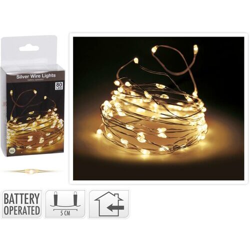 XMAS INST.SILVER 80LED 8702030