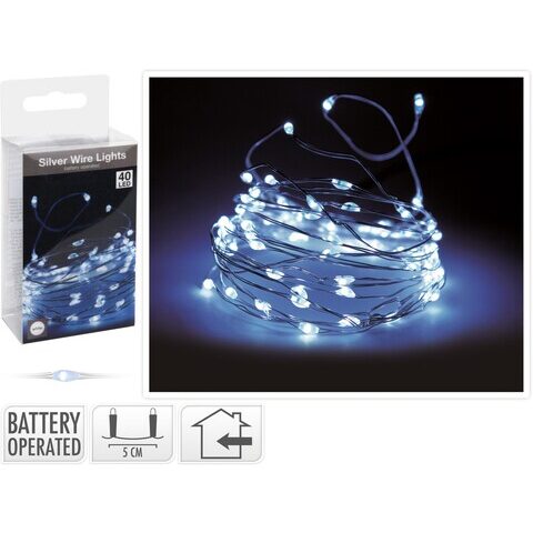 XMAS INST.SILVER 40LED 8701020